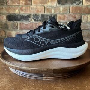 Saucony Triumph 23 Black Road Running Cushion Shoes Sneakers Size 7.5